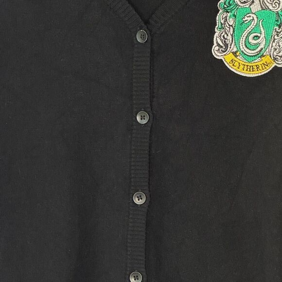Hot Topic Harry Potter Slytherin House Black Cardigan - Women’s US S - Picture 5 of 9